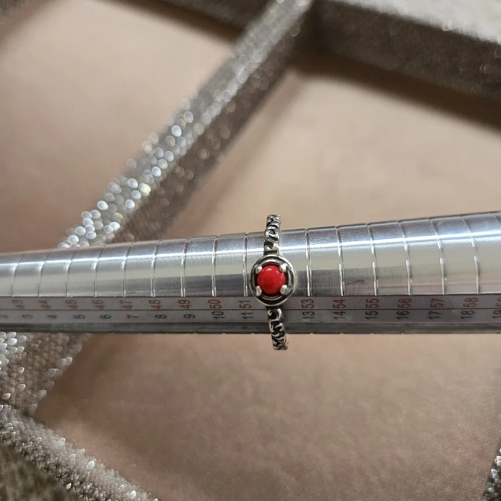 Carolyn Pollack Sterling Red Coral Ring